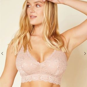 Cosabella Never Say Never Curvy Racerback Bralette M in Mandorla